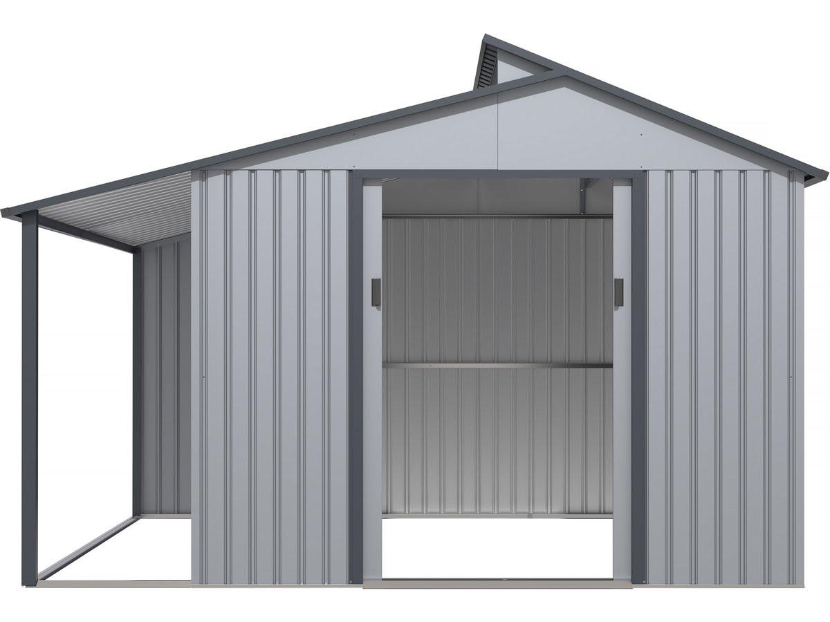 METALL-GARTENHAUS madras Grau - Grau, Metall (355/237/257cm) - Habitat Garten