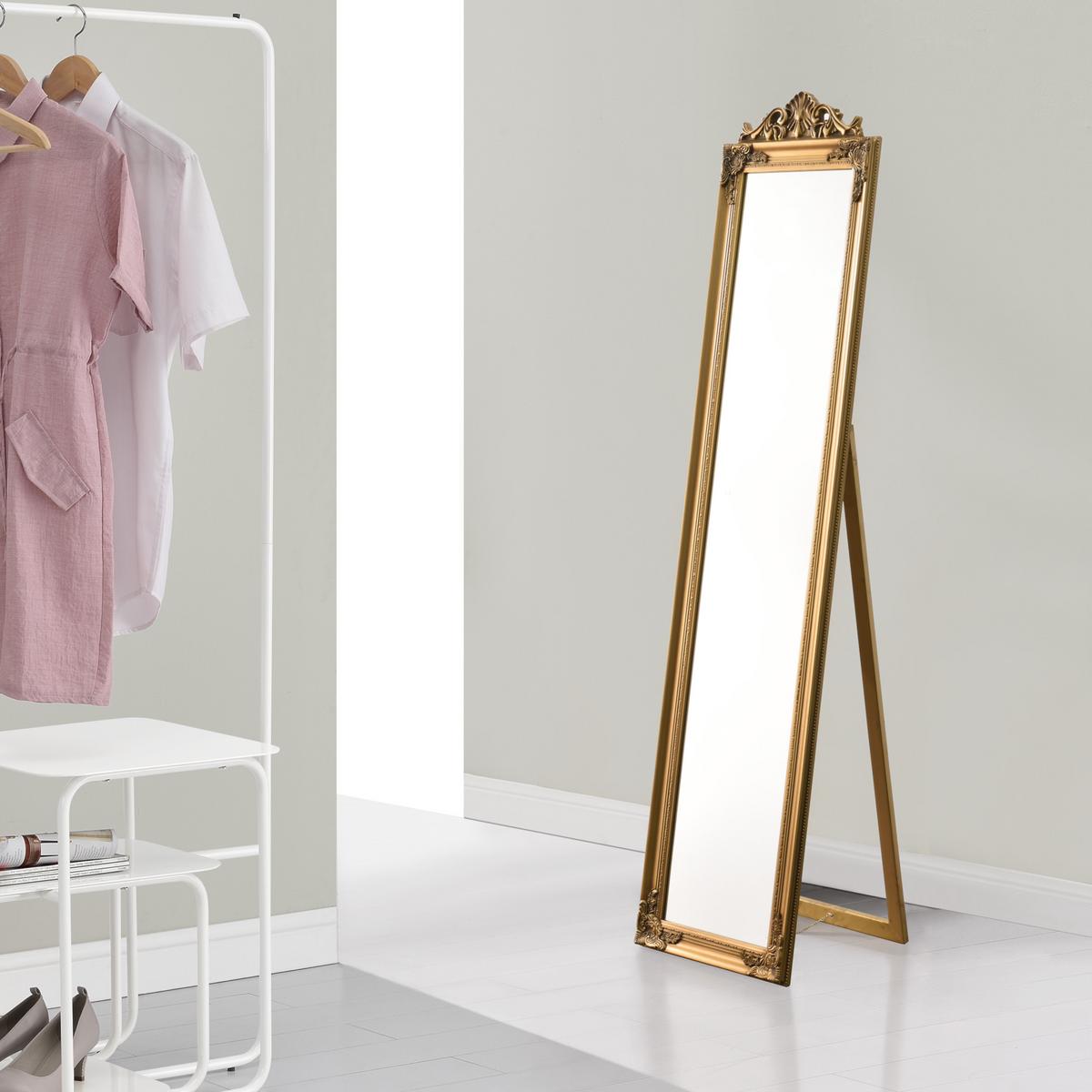 STANDSPIEGEL Arezzo - Goldfarben, Glas/Holz (28.5/160/140cm) - [en.casa]
