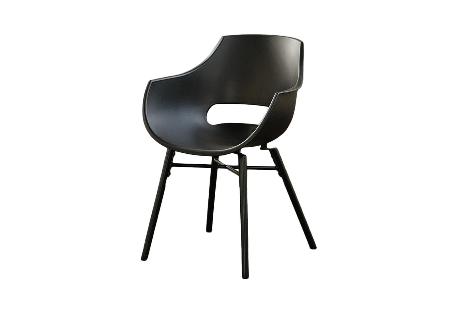 STUHL ZAJA Schwarz Kunststoff, Holz - Schwarz, Kunststoff (57/82/59cm) - KAWOLA