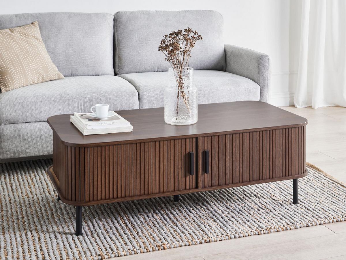 COUCHTISCH Dunkelbraun Bradley - Dunkelbraun, Holzwerkstoff (120/60/41cm) - Beliani