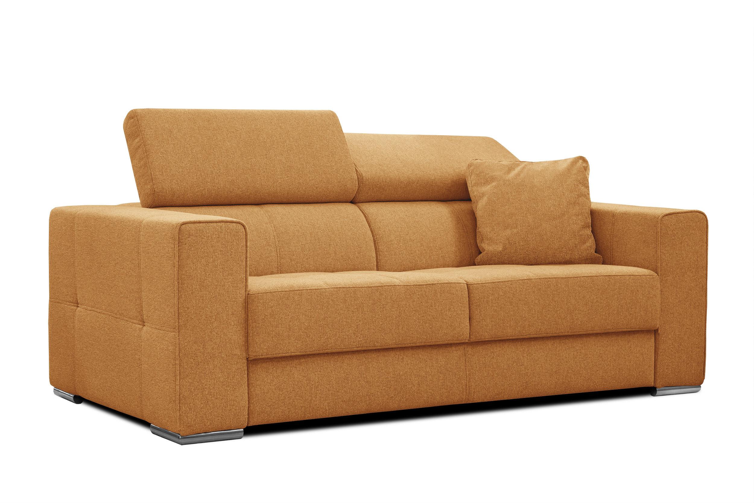 SOFA QUARTZ 3-Sitzer, orange - Orange, Holzwerkstoff/Textil (202/80/102cm) - Wozimo