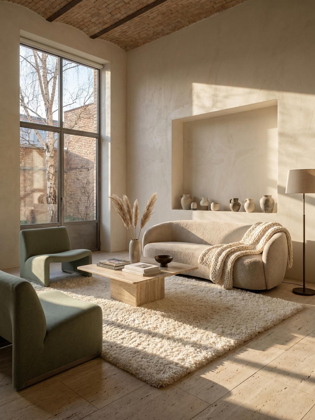 HOCHFLORTEPPICH RHEIN, einfarbig, aus Polypropylen, Creme, 100 x 200 cm - Beige, Textil (200/100cm) - KADIMA DESIGN