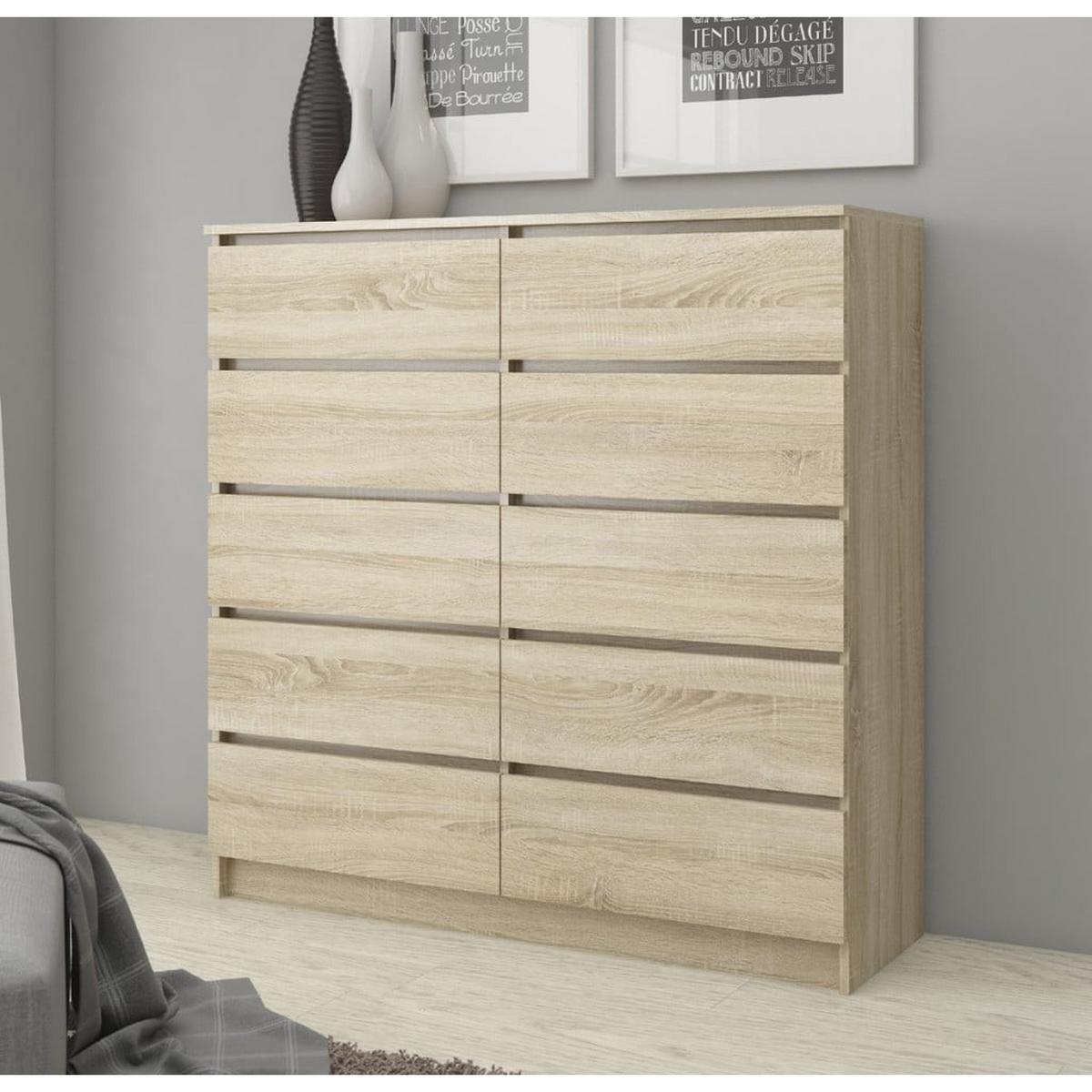 KOMMODE Eiche Sonoma 121/120/40 - Sonoma Eiche, Holzwerkstoff (120/121/40cm) - RAUMHIRSCH FURNITURE