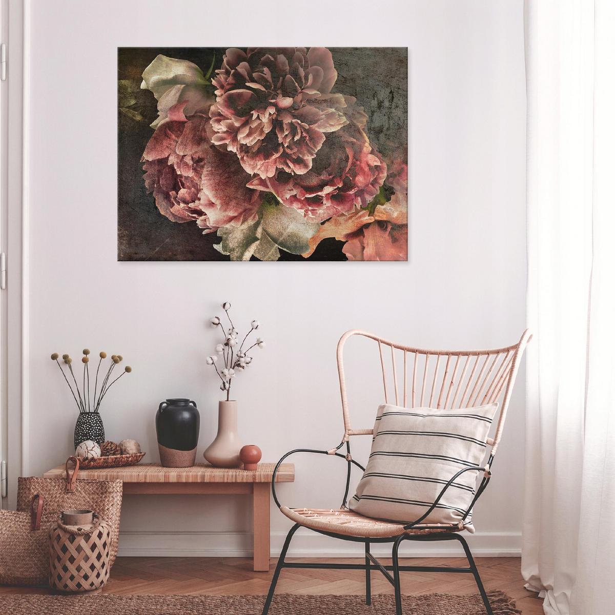 BILDER Blumen Vintage 100x70 - Multicolor, Holzwerkstoff (100/70cm) - Wallarena