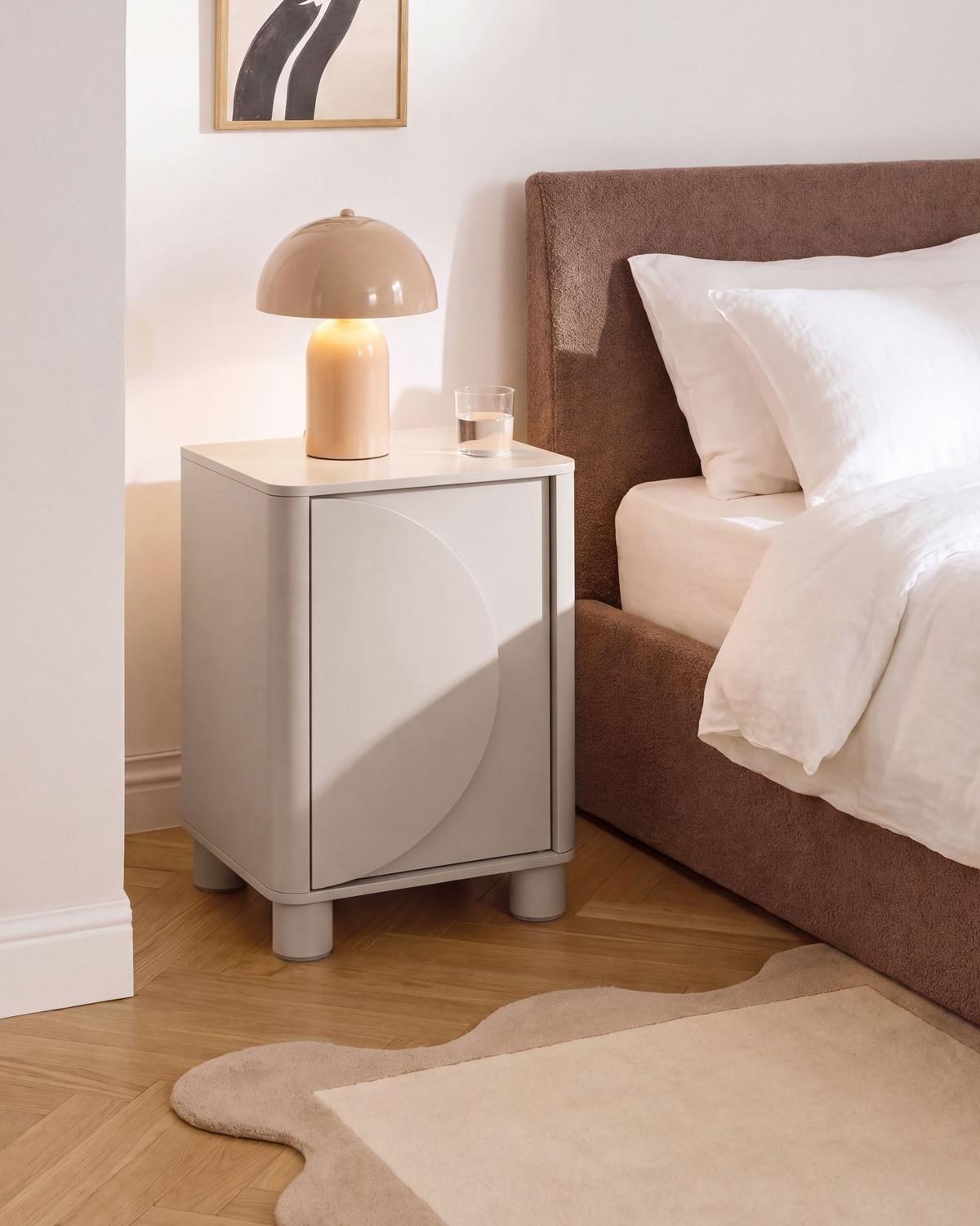 NACHTTISCH Beige Tomingley - Beige, Holz/Holzwerkstoff - Beliani