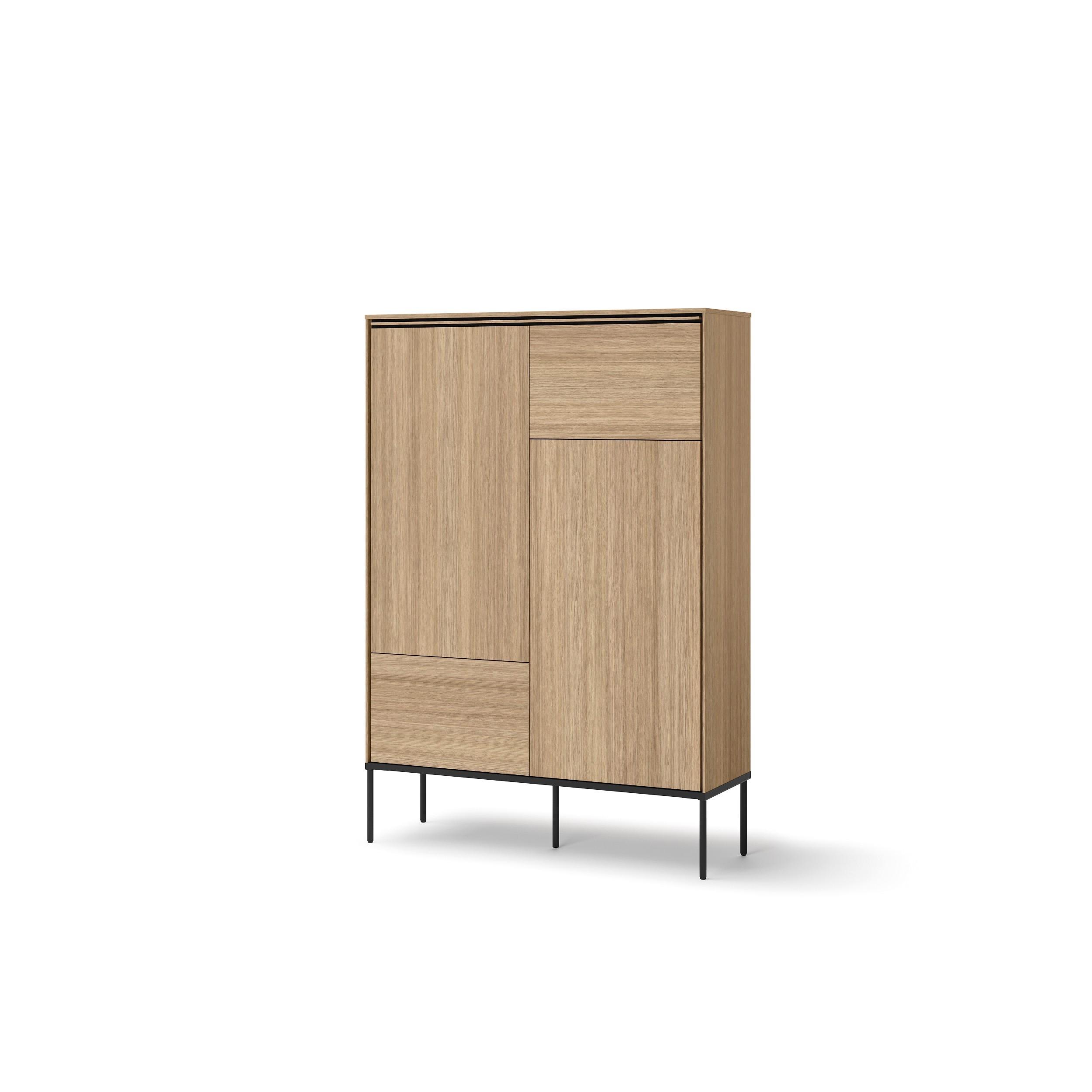 KOMMODE VISSO VI-02 Eiche linear - Eichefarben, Holzwerkstoff (98/142/34cm) - Lookway