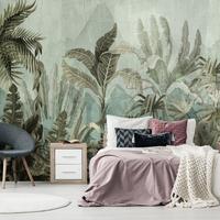 SELBSTKLEBENDE FOTOTAPETE 294/210 cm - Grau/Grün, Kunststoff/Textil (294/1cm) - KUNSTLOFT