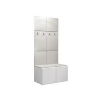 GARDEROBEN-SET Orion IV - Weiß, Holzwerkstoff/Kunststoff (84/186/46cm) - MIRJAN24