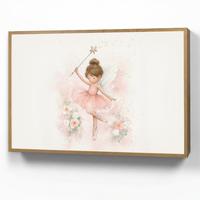 NACHTTISCHLAMPE MIT AKKU Ballerina - Fee - Blumen - Rosa 100x70 cm - Rosa, Holzwerkstoff (8/100/70cm) - OnlyWow