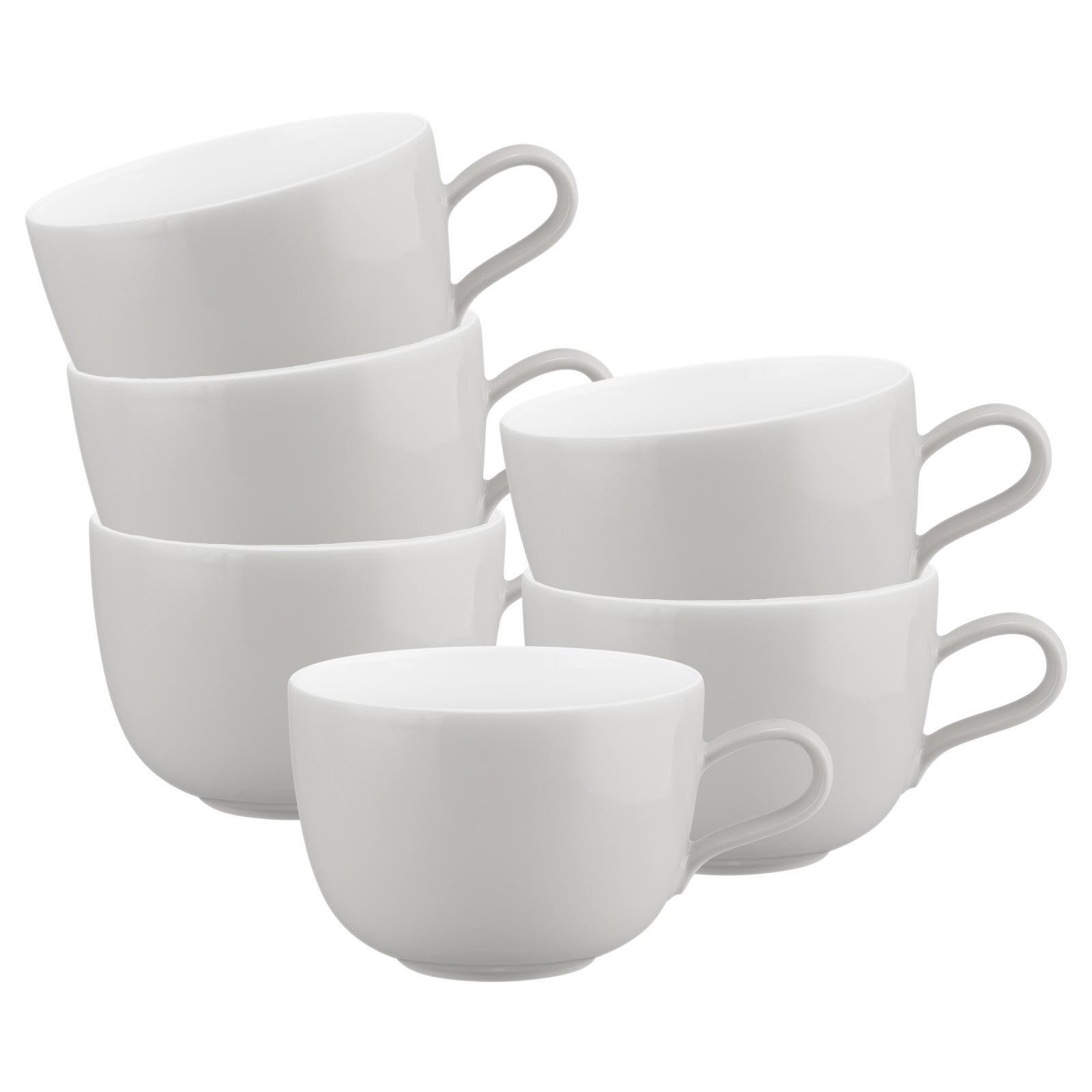 MILCHKAFFEETASSEN Liberty Pure Colors New Grey 380 ml 6er Set - Grau, Keramik (0.38L) - Seltmann Weiden
