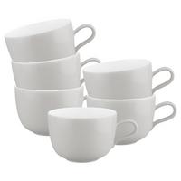 MILCHKAFFEETASSEN Liberty Pure Colors New Grey 380 ml 6er Set - Grau, Keramik (0.38L) - Seltmann Weiden