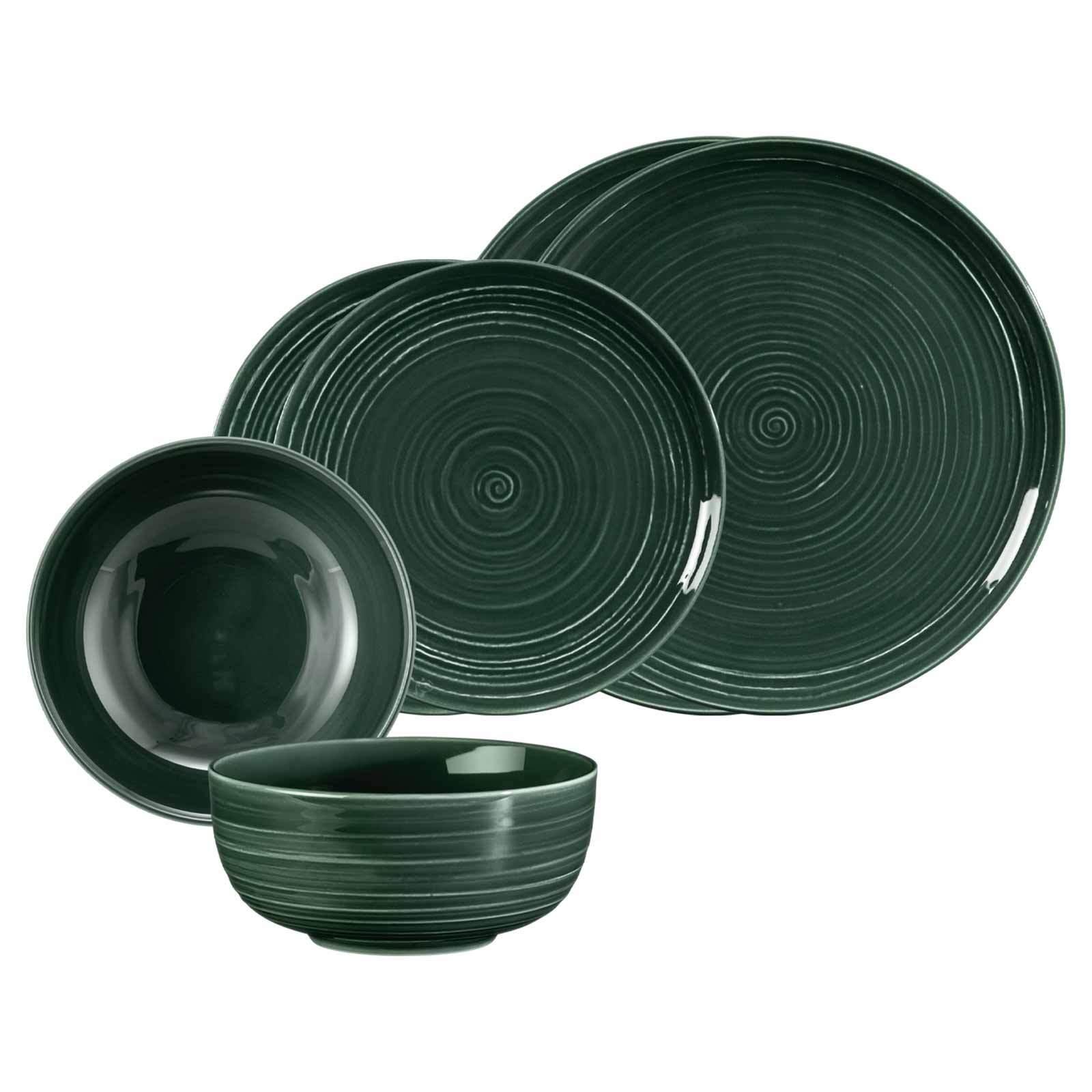 BASIC-SET Terra Moosgrün 6-tlg. - Grün, Keramik (2/2/2cm) - Seltmann Weiden