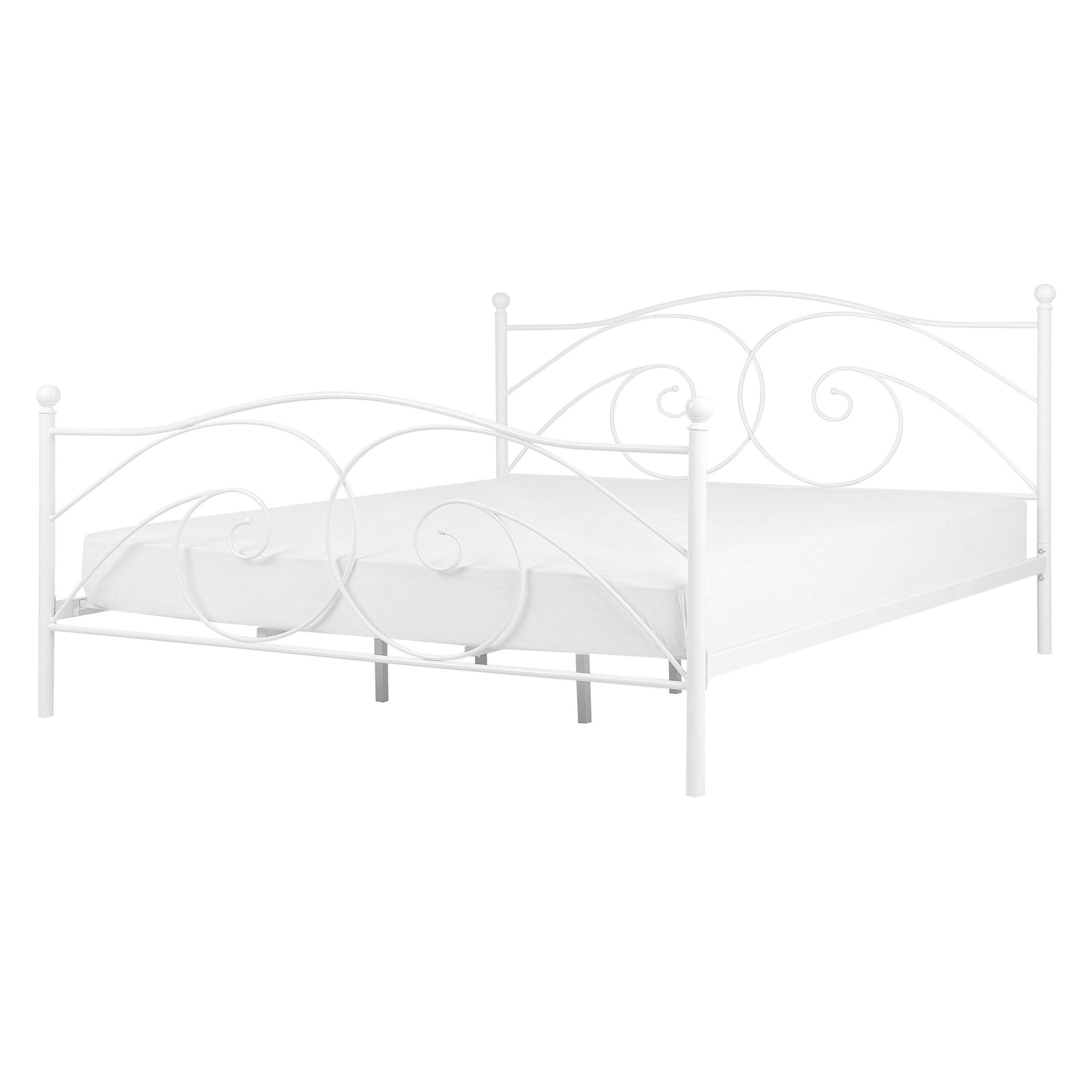 METALLBETT 140/200 cm Weiß Dinard - Weiß, Metall (140/200cm) - Beliani