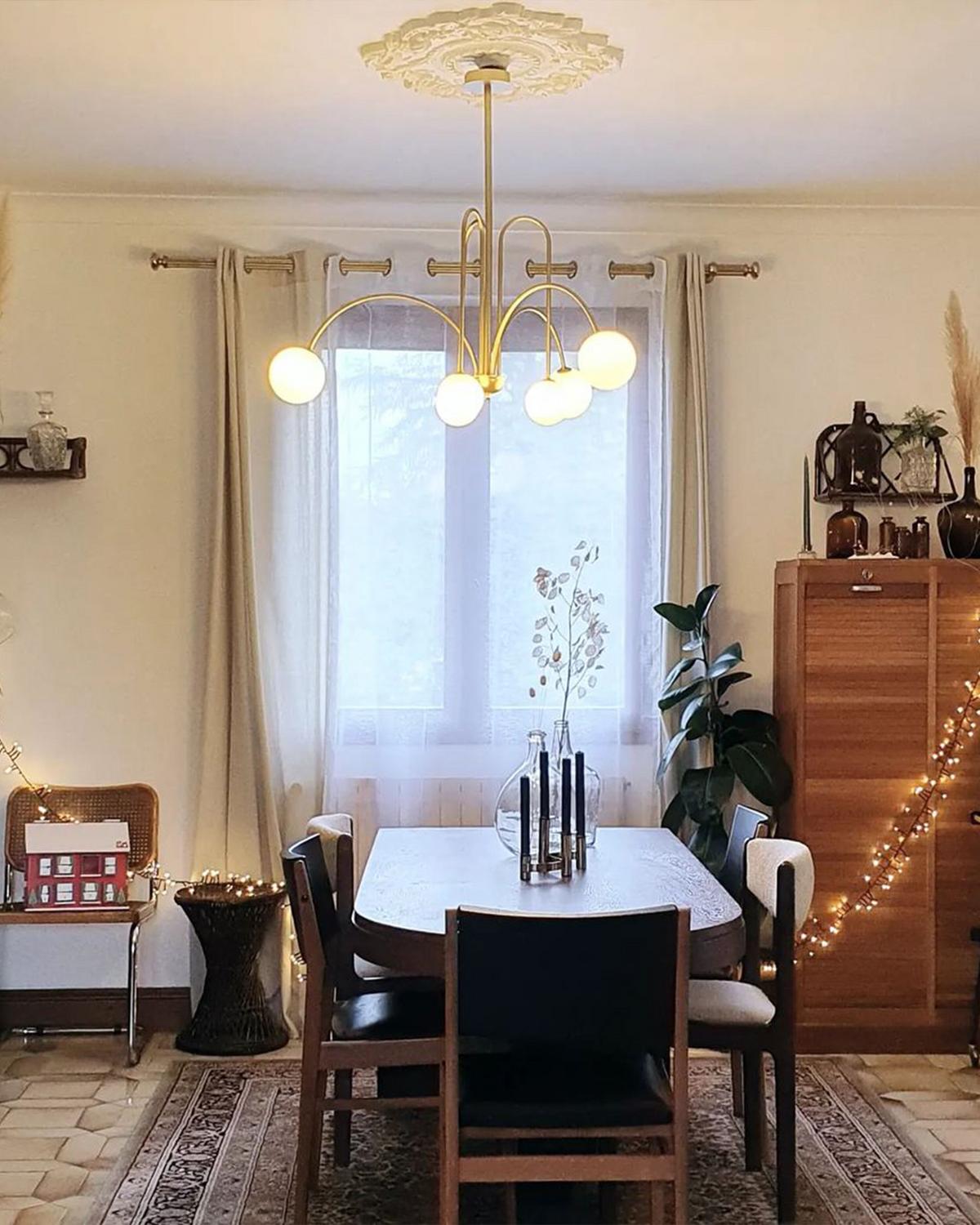 KRONLEUCHTER Forbes 80/80/80 cm - Goldfarben, Metall (80/80/80cm) - Beliani