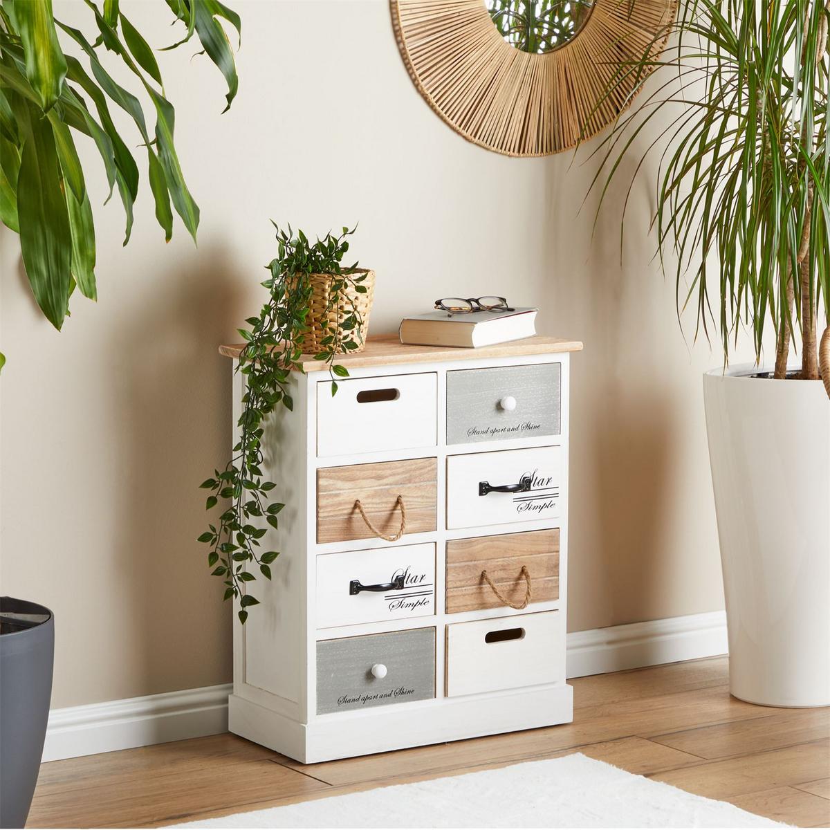 KOMMODE SALVA weiß - Weiß, Holz (53/64/27cm) - CARO-Möbel