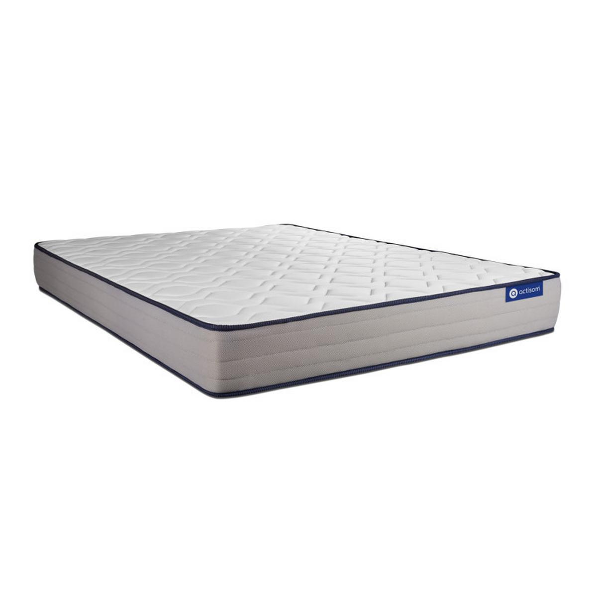 BETT Actimemo form Memory-Schaum 130 x 210 cm h3 - Kit Bettgestell Weiß - Beige/Weiß, Karton/Holz (130/210cm) - ACTISOM