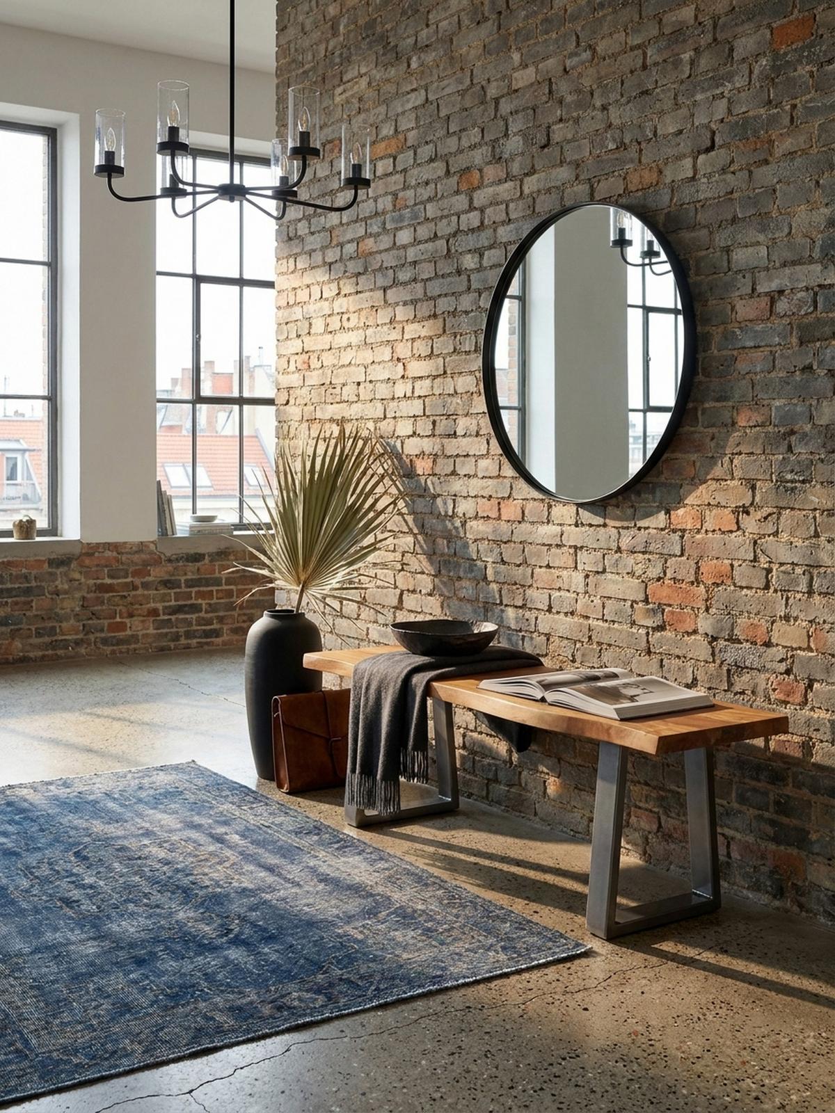 GARDEROBENBANK Massivholz Metall Baumkante, Akazie-Silber 120x40x46 cm - Silberfarben/Braun, Holz/Metall (120/46/40cm) - KADIMA DESIGN