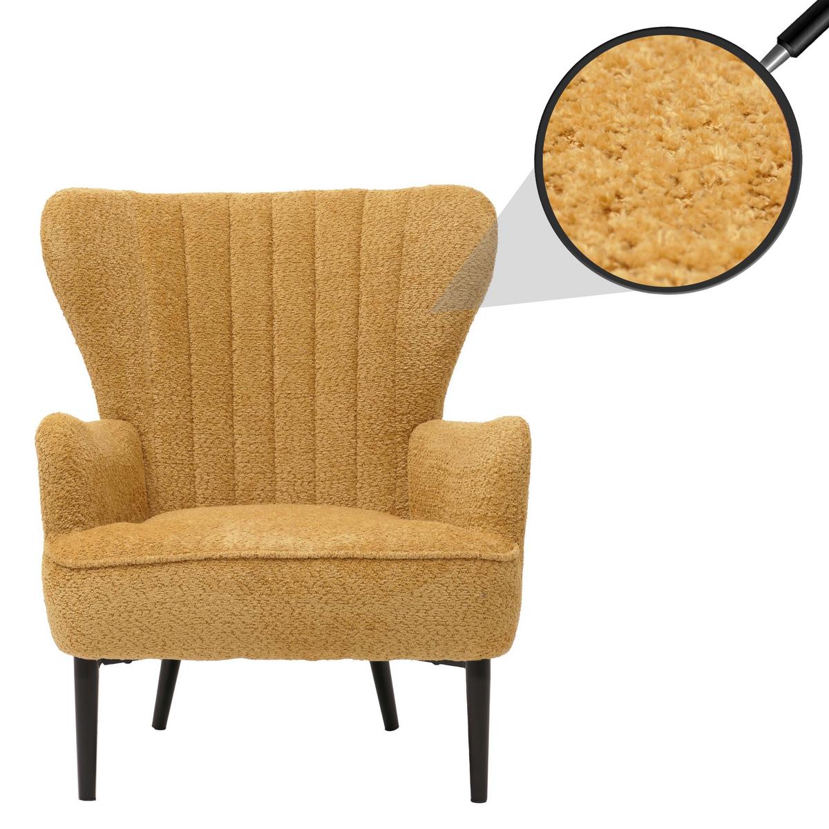 LOUNGE-SESSEL Gelb - Gelb, Textil (75/80/78cm) - MCW