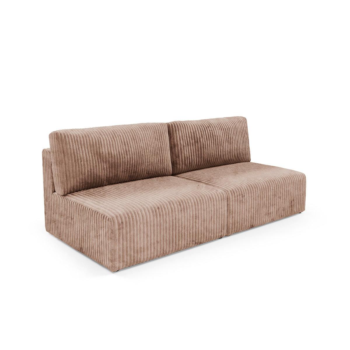 SOFA Angela 3 Sitzplätze Hellbraun - Braun, Holz (216/86/102cm) - Petits-meubles