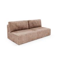 SOFA Angela 3 Sitzplätze Hellbraun - Braun, Holz (216/86/102cm) - Petits-meubles