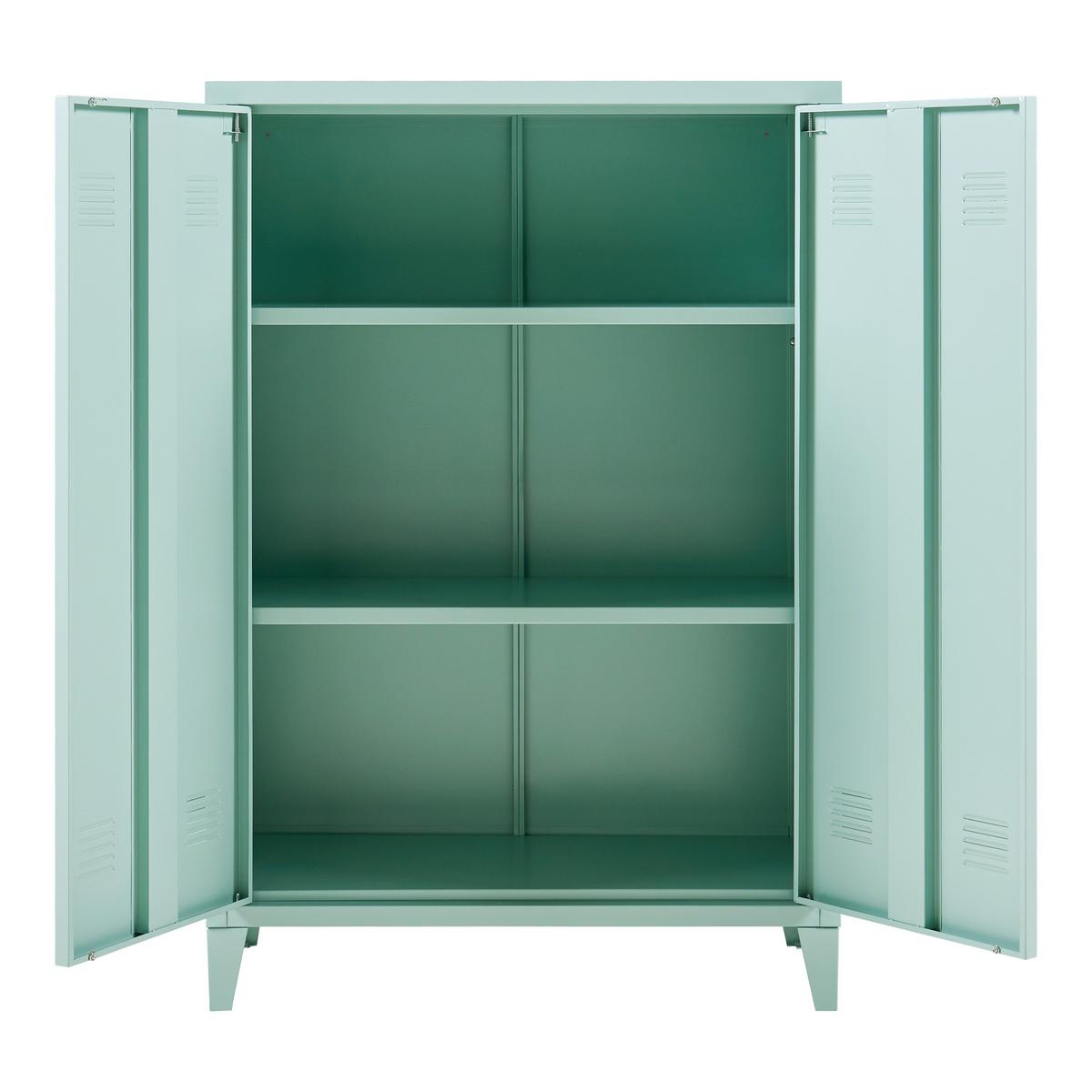 METALLSCHRANK Oripää - Pastellgrün, Metall (75/110/33cm) - [en.casa]