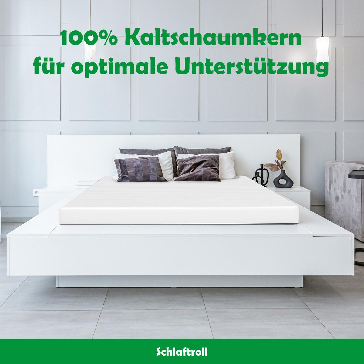 KALTSCHAUMMATRATZE H3 100x200 - Weiß, Textil (100/200cm) - Schlaftroll