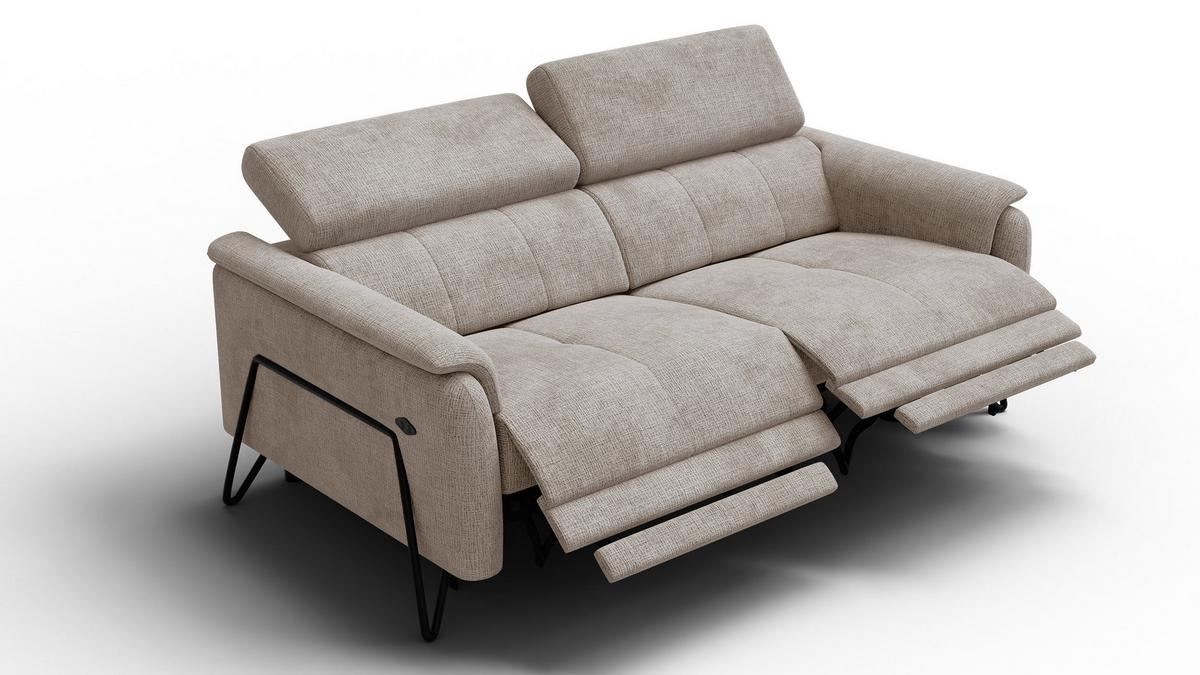 RELAXSOFA RODEN 3-Sitzer, beige - Beige, Holz/Textil (194/82/103cm) - Wozimo