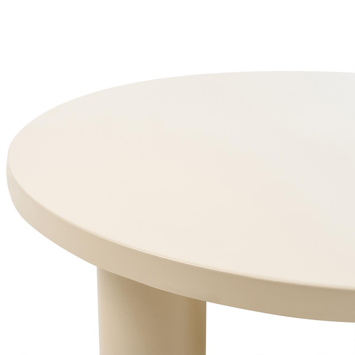 OUTDOOR-COUCHTISCH 80 cm 80 cm Metall Beige Vipiteno - Beige, Metall (80/80/33cm) - Beliani