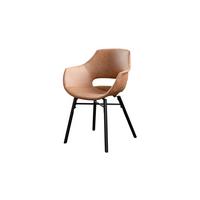 STUHL ZAJA Braun Microfaser (1er-Set) - Braun, Textil (57/82/59cm) - KAWOLA