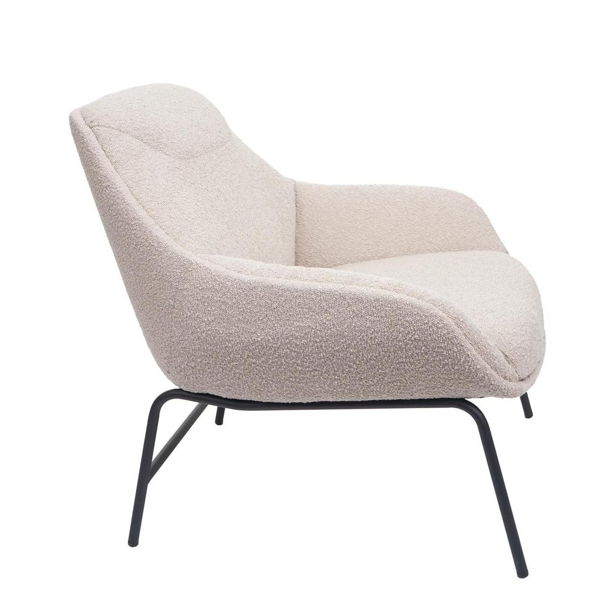 LOUNGE-SESSEL Cremeweiß - Weiß, Textil (80/79/80cm) - MCW