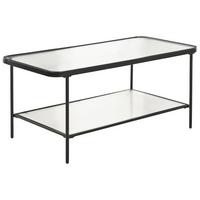 COUCHTISCH Transparent/Schwarz Blair - Transparent/Schwarz, Naturmaterialien (100/51/45cm) - Beliani