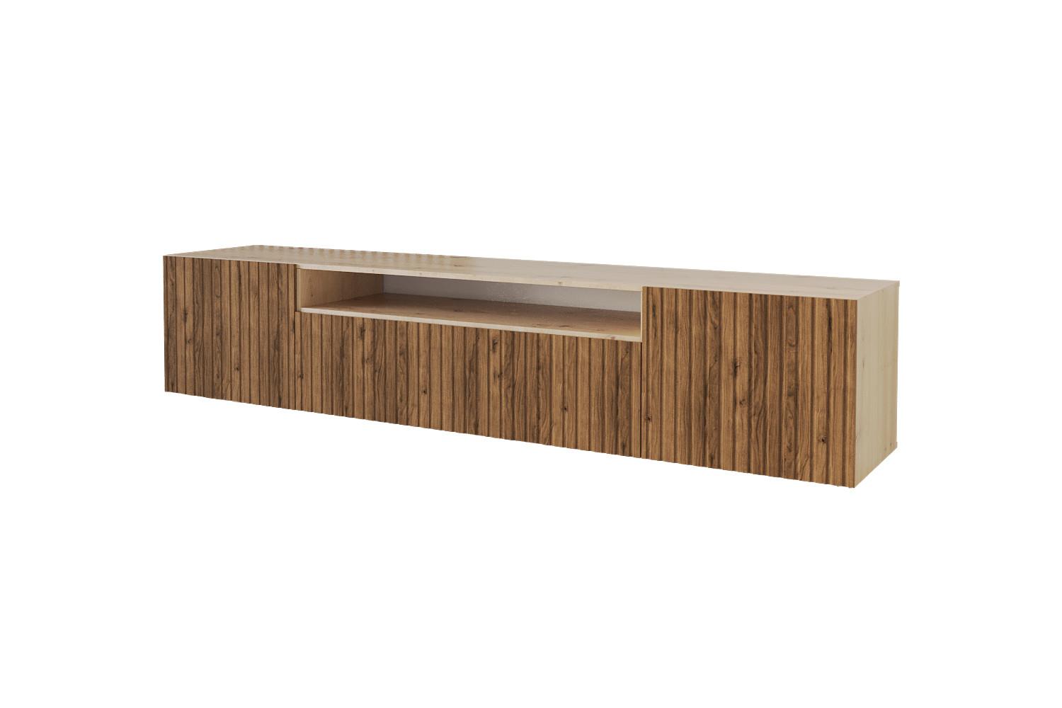 LOWBOARD KITO-W 200x40x41 cm - Artisan / Katania - Eiche Wotan/Eiche Artisan, Holzwerkstoff (200/40/41cm) - ALTDECOR