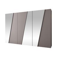 DREHTÜRENSCHRANK Zen 3L 300 cm - Kaschmir/Schwarz, Holzwerkstoff/Kunststoff (300/202/50cm) - MIRJAN24