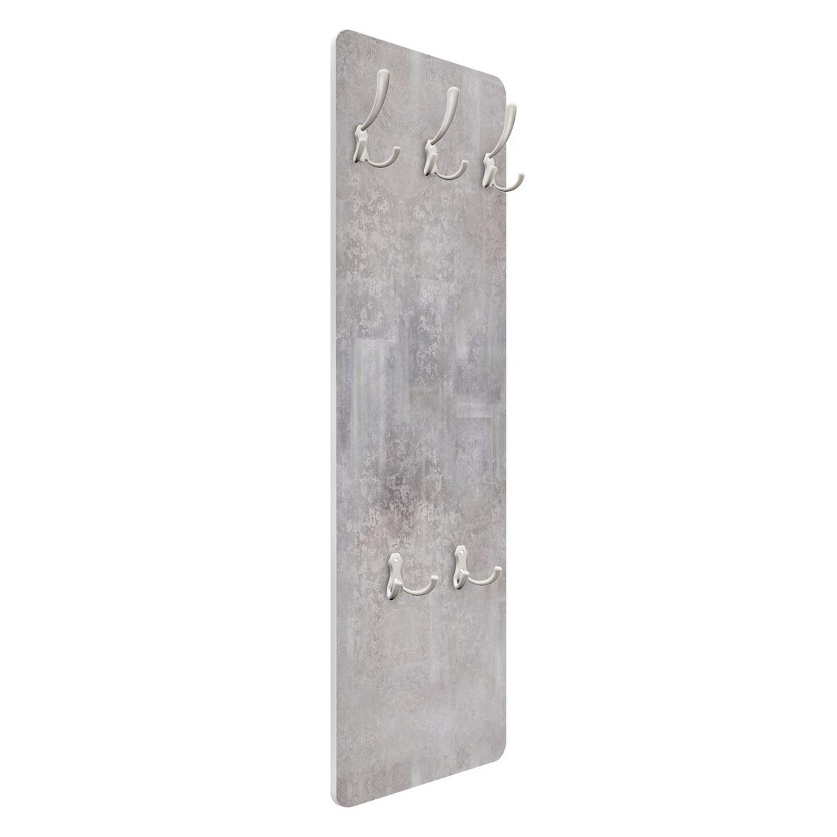 WANDGARDEROBE - Rustikales Betonmuster Grau 34/105 cm - Pastellblau, Holzwerkstoff (34/105/1.6cm) - Bilderwelten