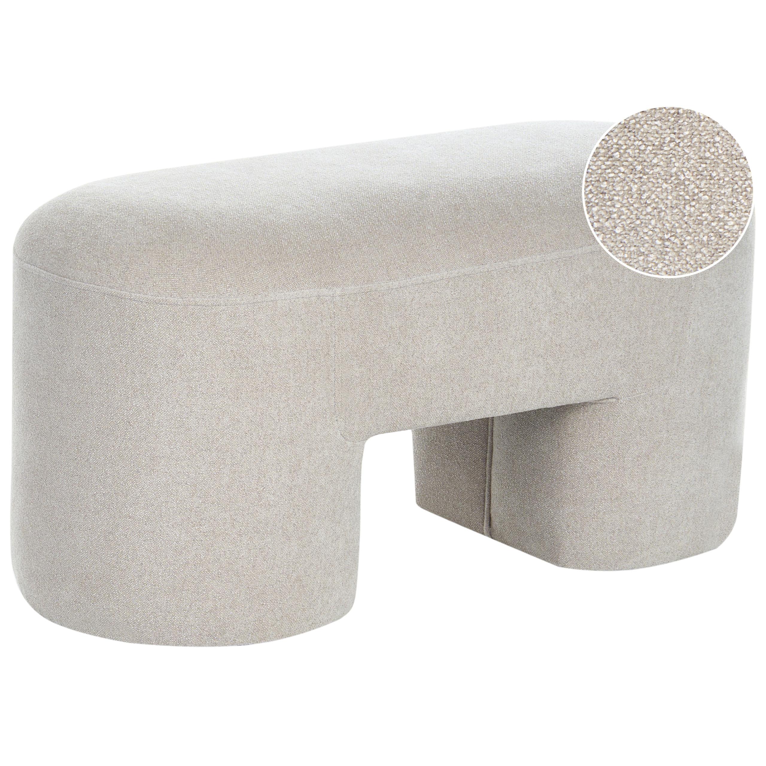 POLSTERBANK Bouclé Hellbeige Decorah - Beige, Textil (88/46/39cm) - Beliani