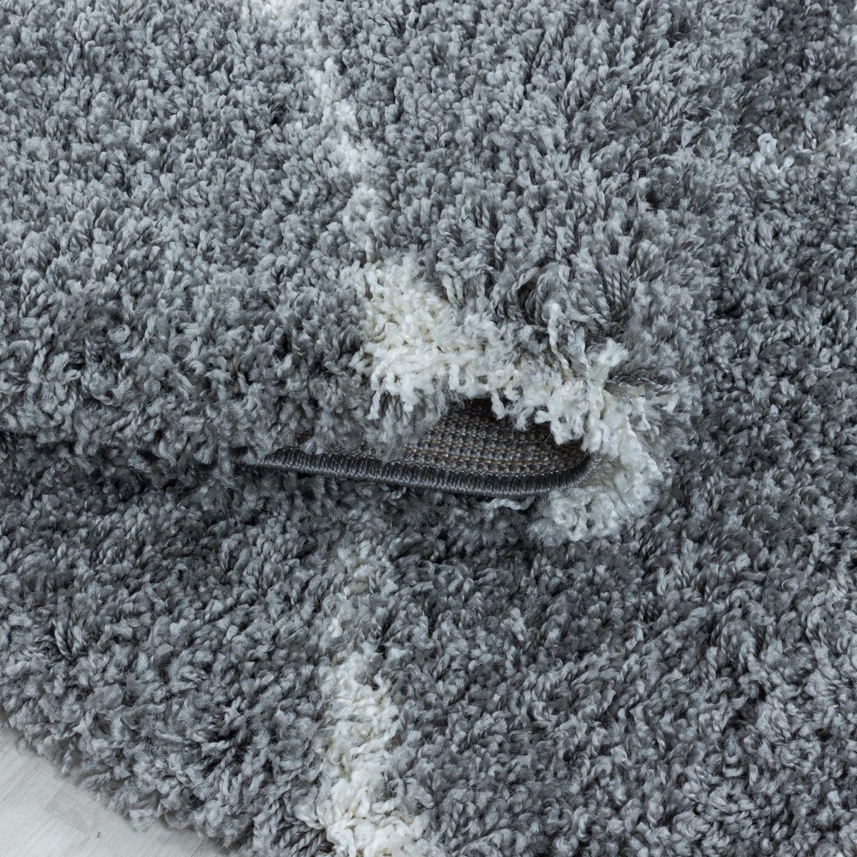 TEPPICH Hochflor RONDA in Grau, im Skandi-Stil, Ø 160 cm - Grau, Textil (160/160cm) - KADIMA DESIGN
