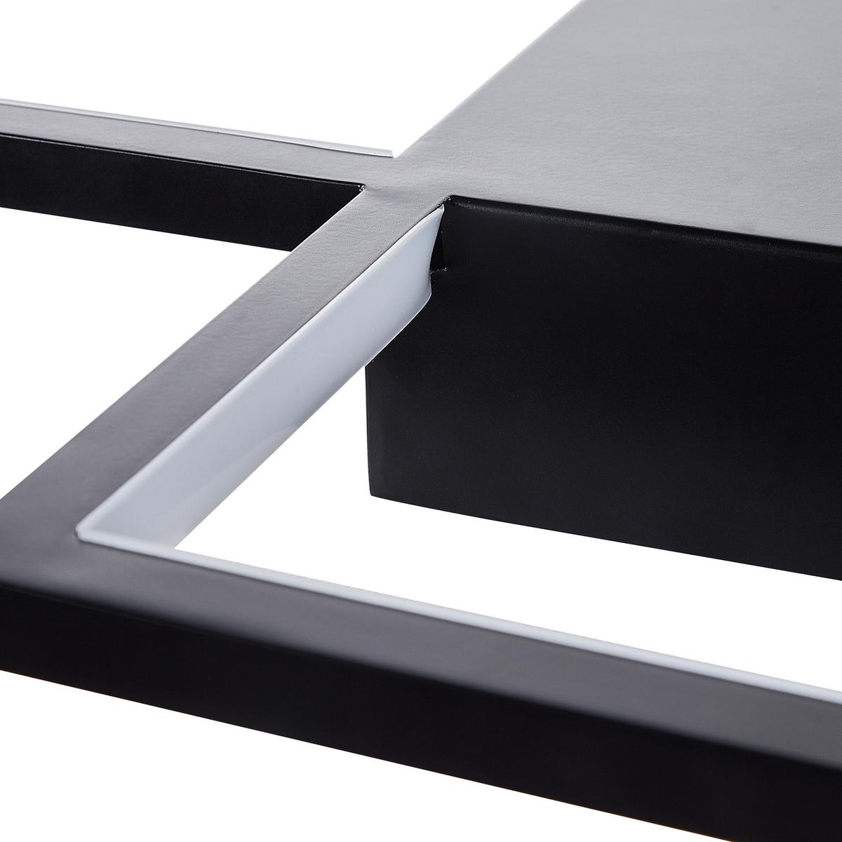 DECKENLEUCHTE Oksu 54/54/6 cm - Schwarz, Metall (54/54/6cm) - Beliani