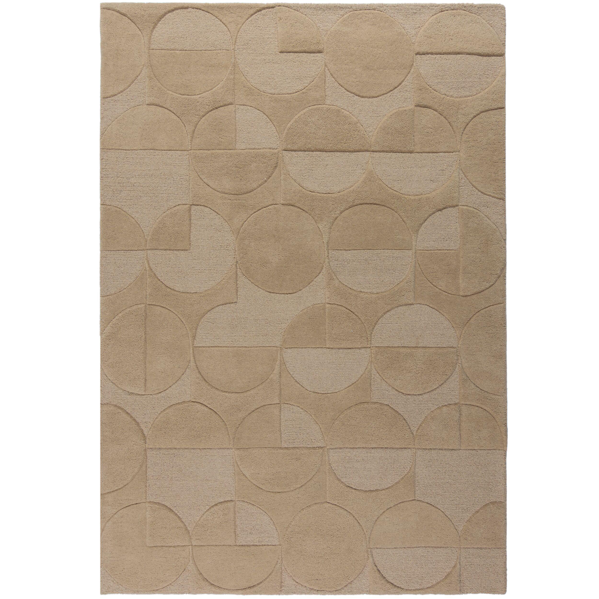 TEPPICH aus Wolle DEBEN in Natur, geometrisch, 120 x 170 cm - Braun, Textil (170/120cm) - KADIMA DESIGN