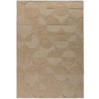 WOLLTEPPICH DEBEN, geometrisch, aus Wolle, Natur, 160 x 230 cm - Braun, Textil (230/160cm) - KADIMA DESIGN