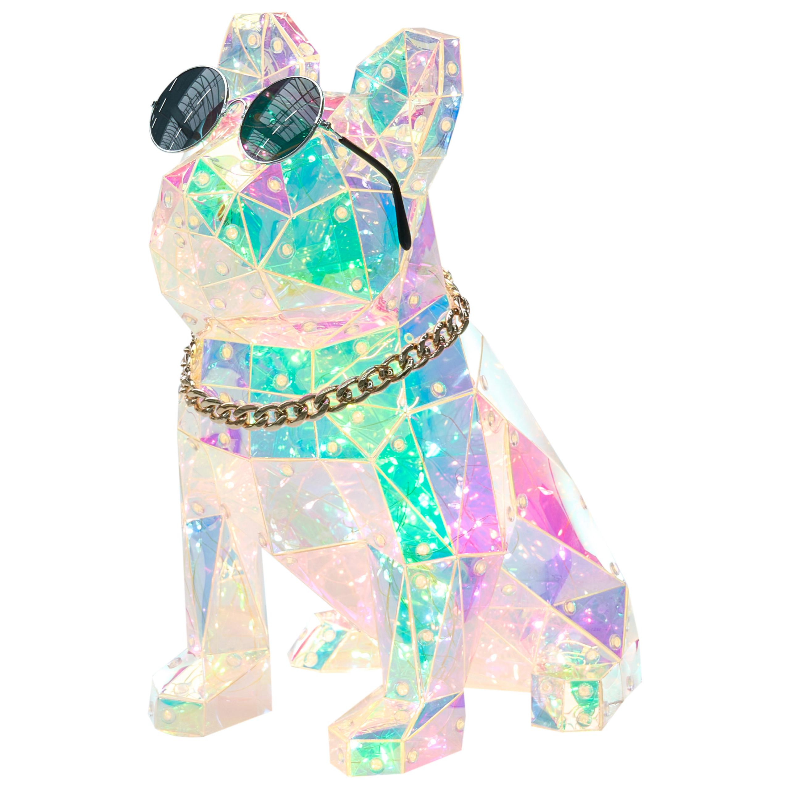 LED-DEKORATION Hund Bunt Jonku - Multicolor, Kunststoff (21/22/33cm) - Beliani