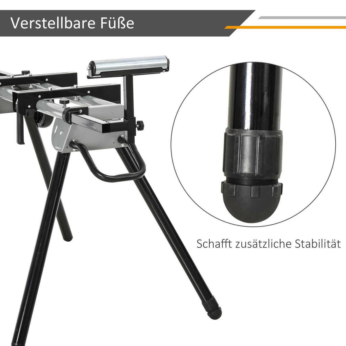 ARBEITSTISCH, Stahl, Schwarz+Silber - Multicolor, Metall (245/73/96cm) - DURHAND