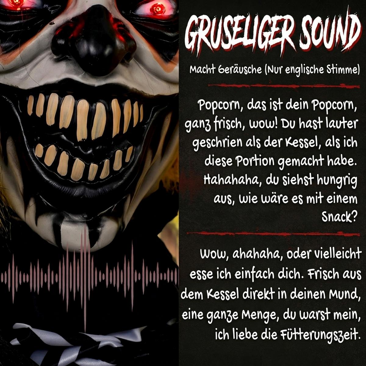 ANIMIERTE-HALLOWEEN-DEKORATION Metall Polyester Schwarz - Schwarz, Kunststoff (35/180/50cm) - HOMCOM