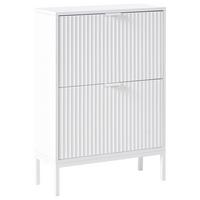 SCHUHSCHRANK Weiß Adelaide - Weiß, Holzwerkstoff (60/85/24cm) - Beliani