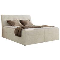 BOXBETT DAGOS 200/200 - Creme Schenille grob gewebt - H4 - Topper T25 - Creme, Textil (200/200cm) - MKS