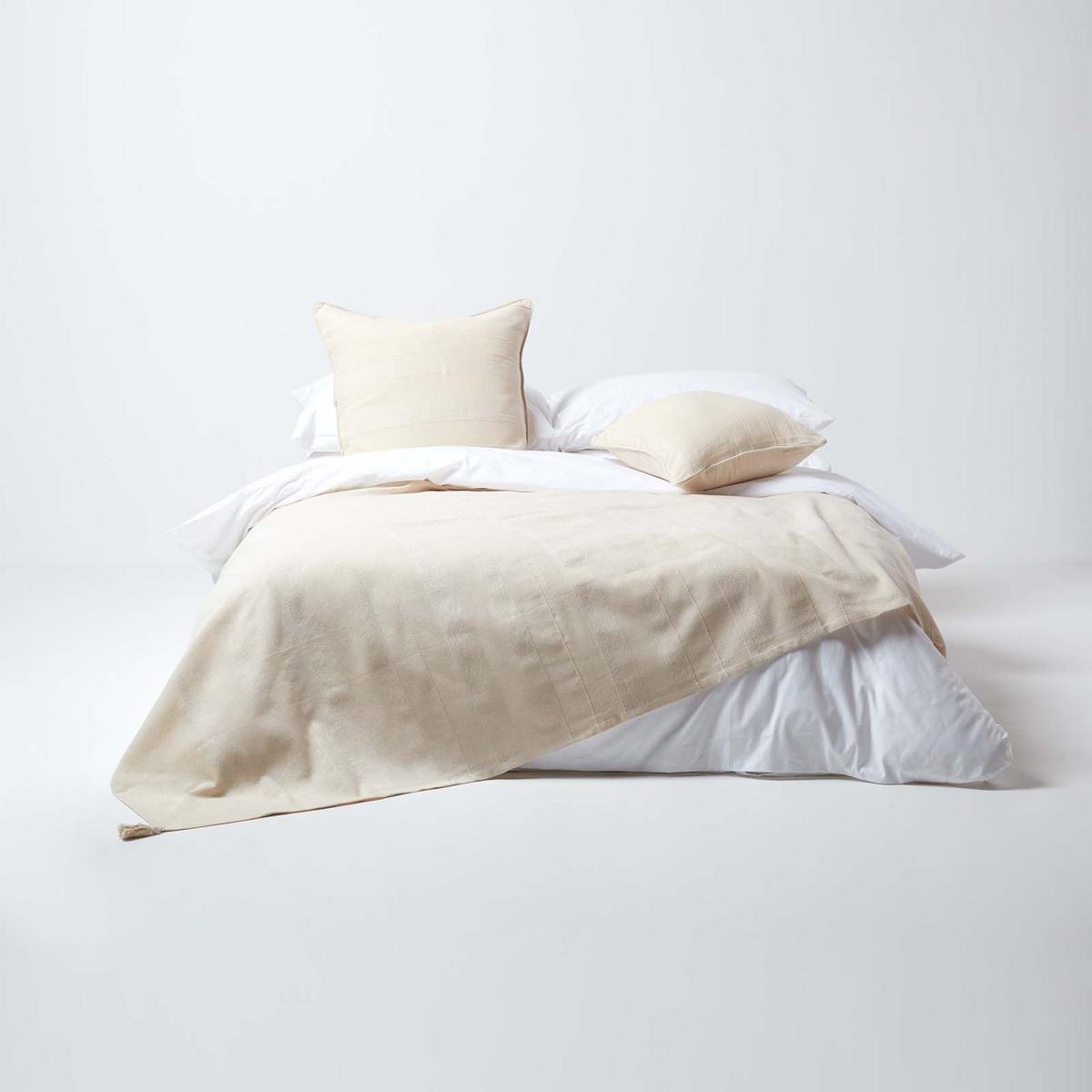 KISSENHÜLLE Rajput 45/45 cm, 100% Baumwolle - Creme, Textil (45/45cm) - Homescapes