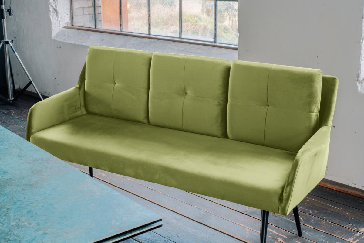 ESSZIMMERBANK PIRI Grün Velvet - Grün, Textil (180/84/64cm) - KAWOLA