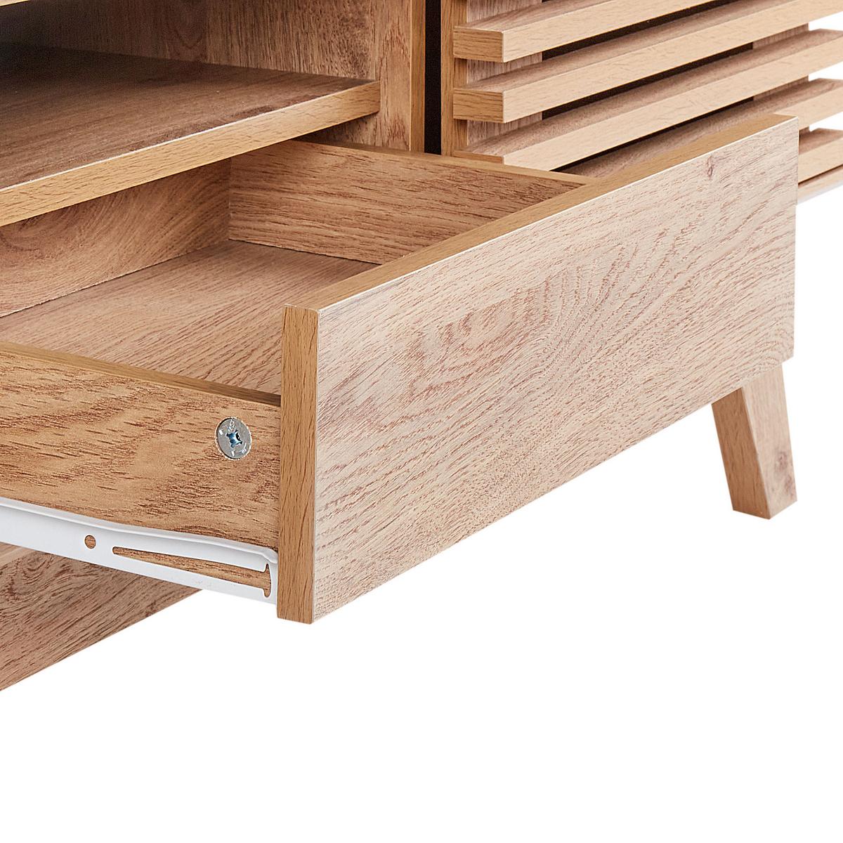 TV-MÖBEL Hellbraun Detroit Ii - Hellbraun, Holzwerkstoff (149/44/36cm) - Beliani