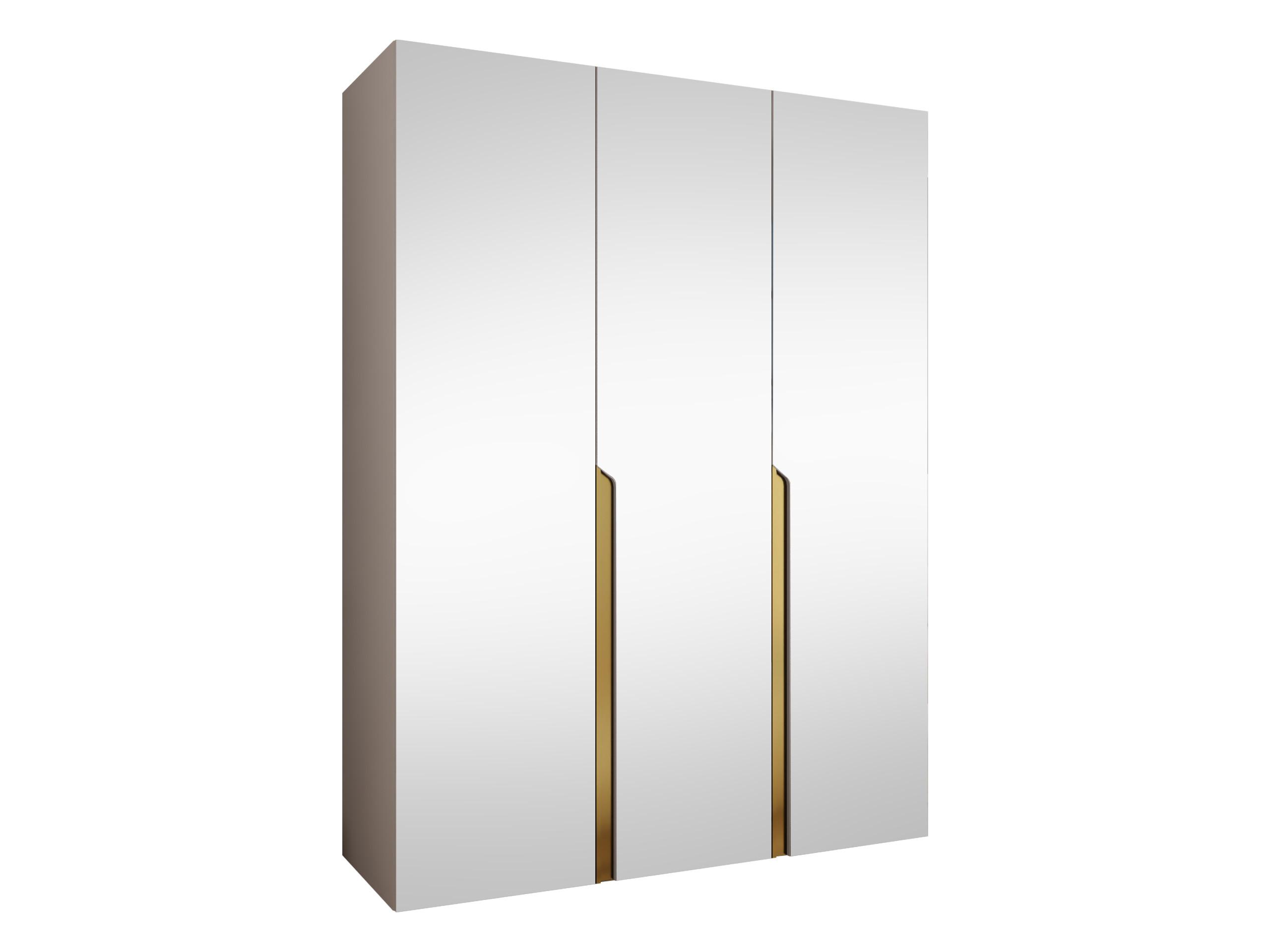 DREHTÜRENSCHRANK Mila III 150 - Kaschmir/Goldfarben, Holzwerkstoff/Kunststoff (150/202/52cm) - MIRJAN24