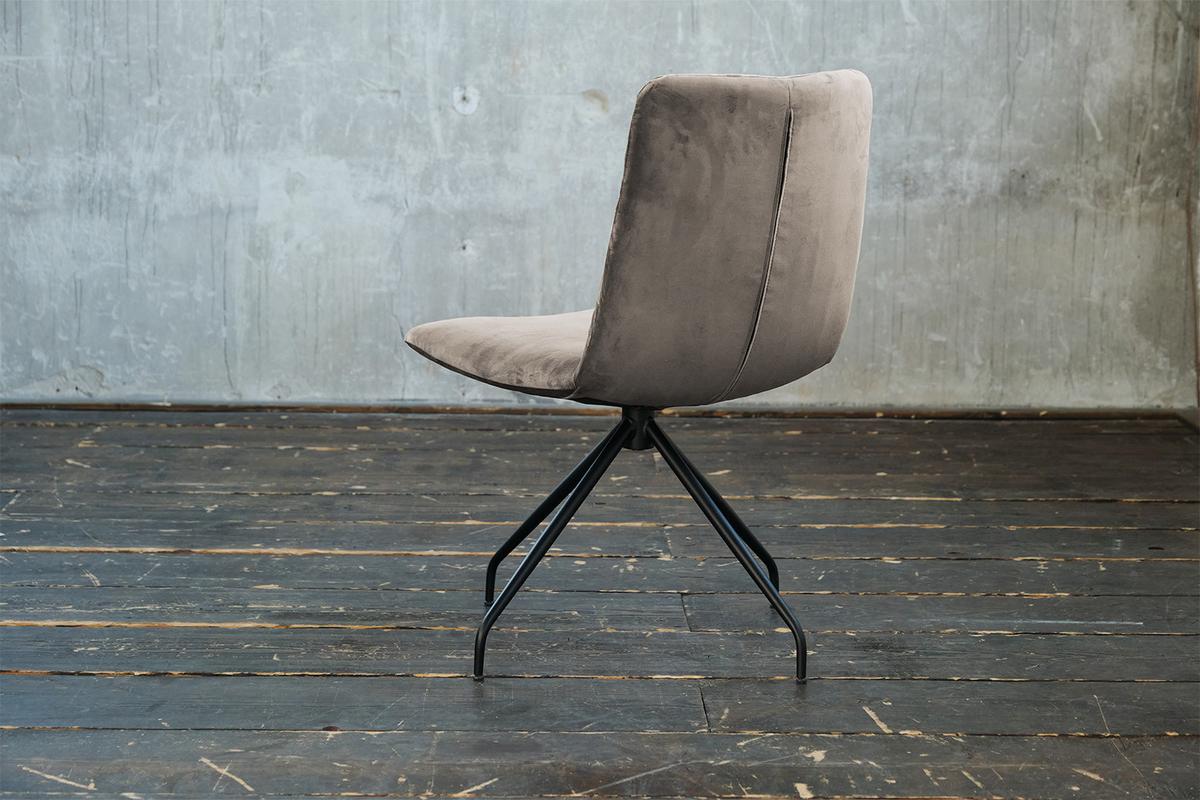 DREHSTUHL NEW CHARME Grau Velvet (1er-Set) - Hellgrau/Grau, Textil (52/87/66cm) - KAWOLA