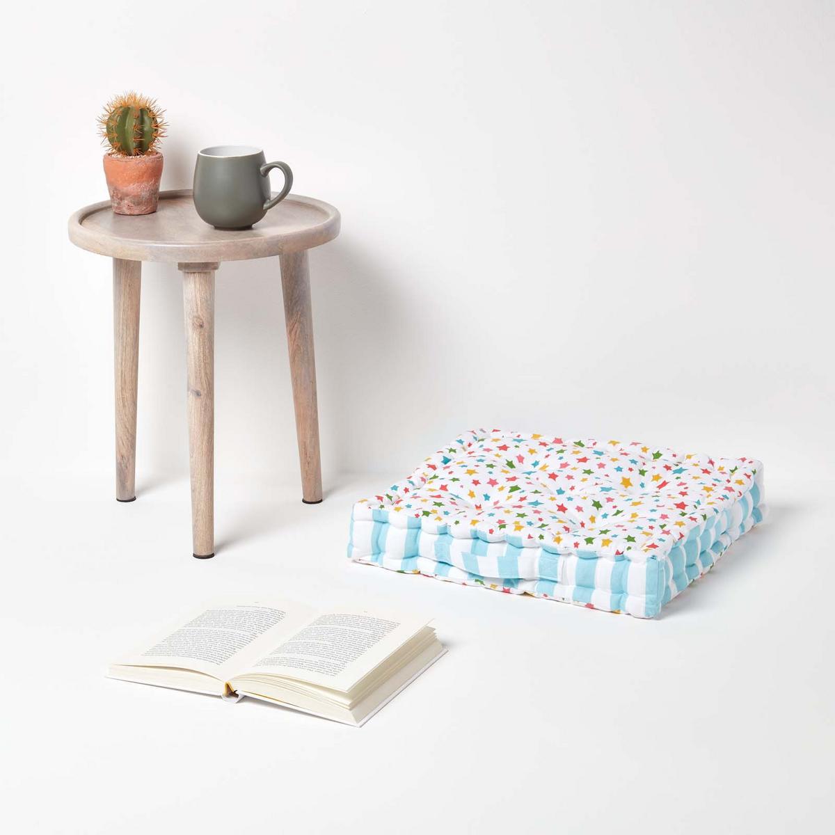 SITZKISSEN Sterne bunt 50/50/10 cm - Multicolor, Textil (50/50/10cm) - Homescapes
